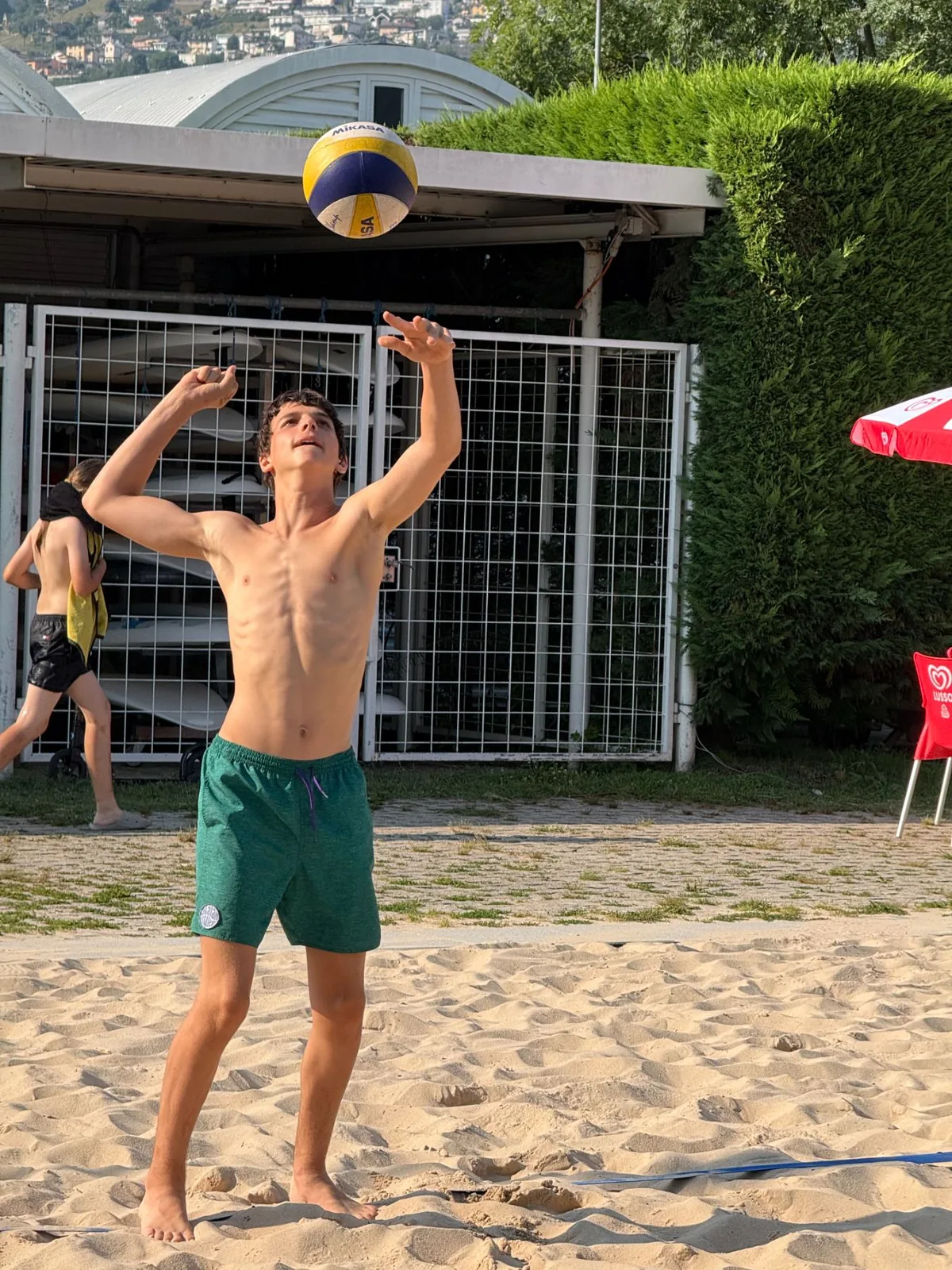 Beachvolleyball im Judolager
